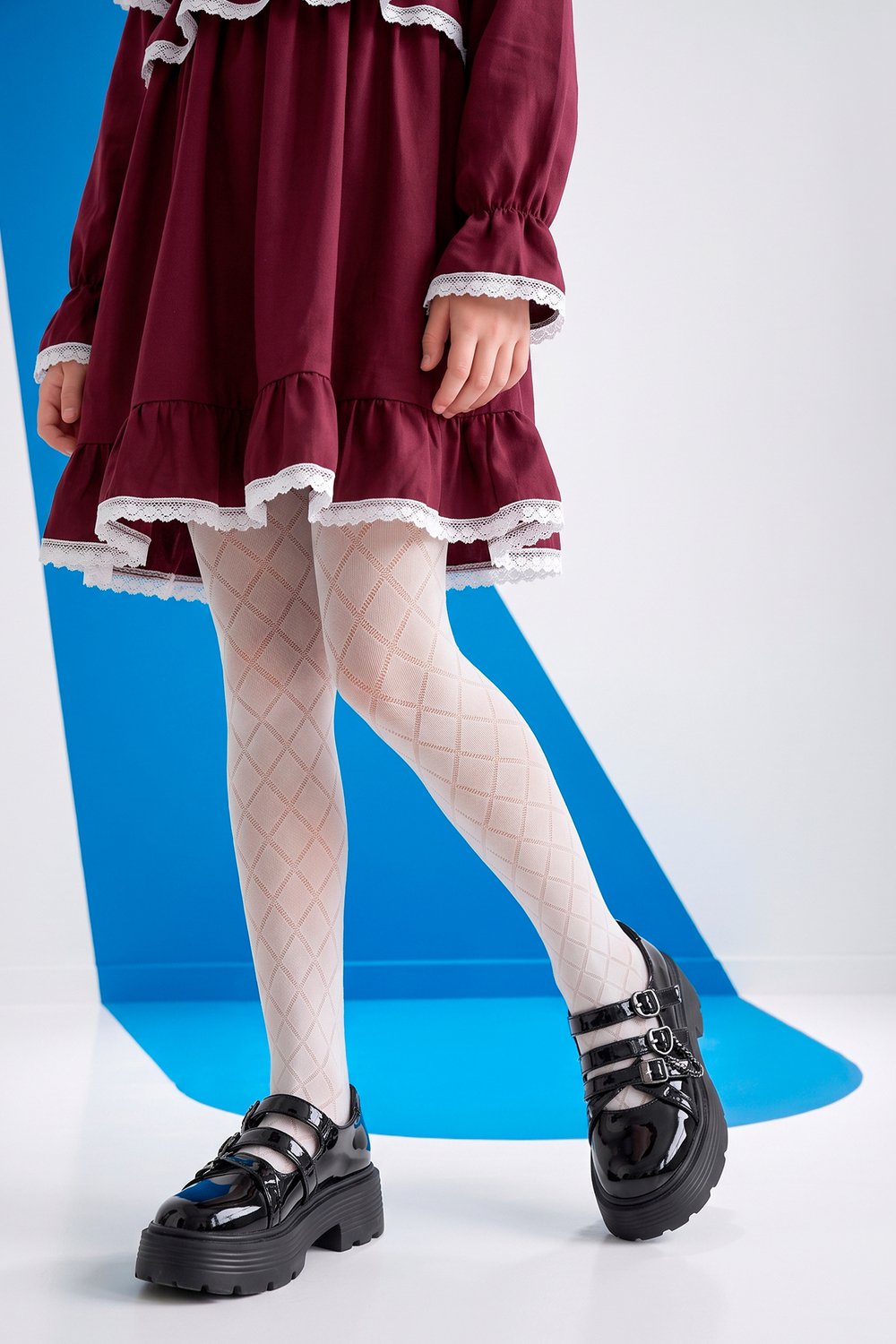 Колготки Berchelli 14613 колготки детские капроновые белый-ромб - фото 5