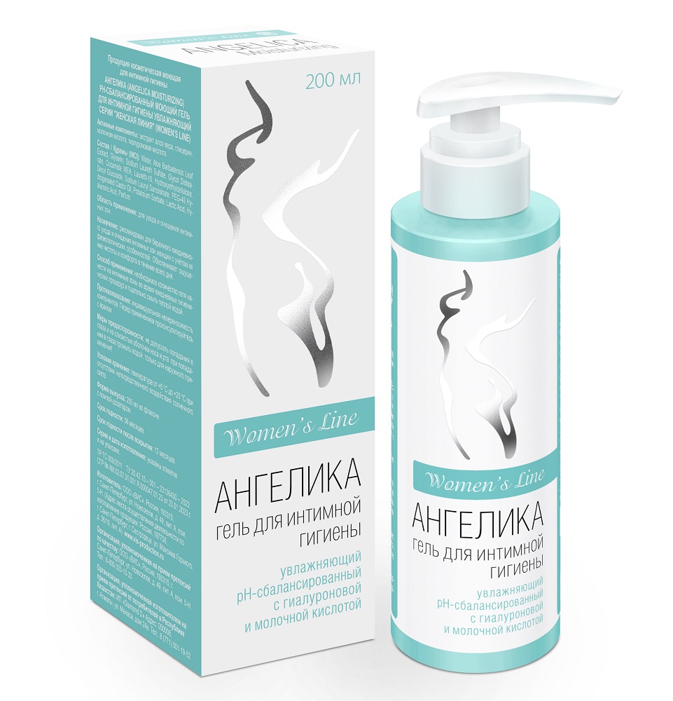 Гель Ангелика гель для интимной гигиены Moisturizing 200мл - фото 1