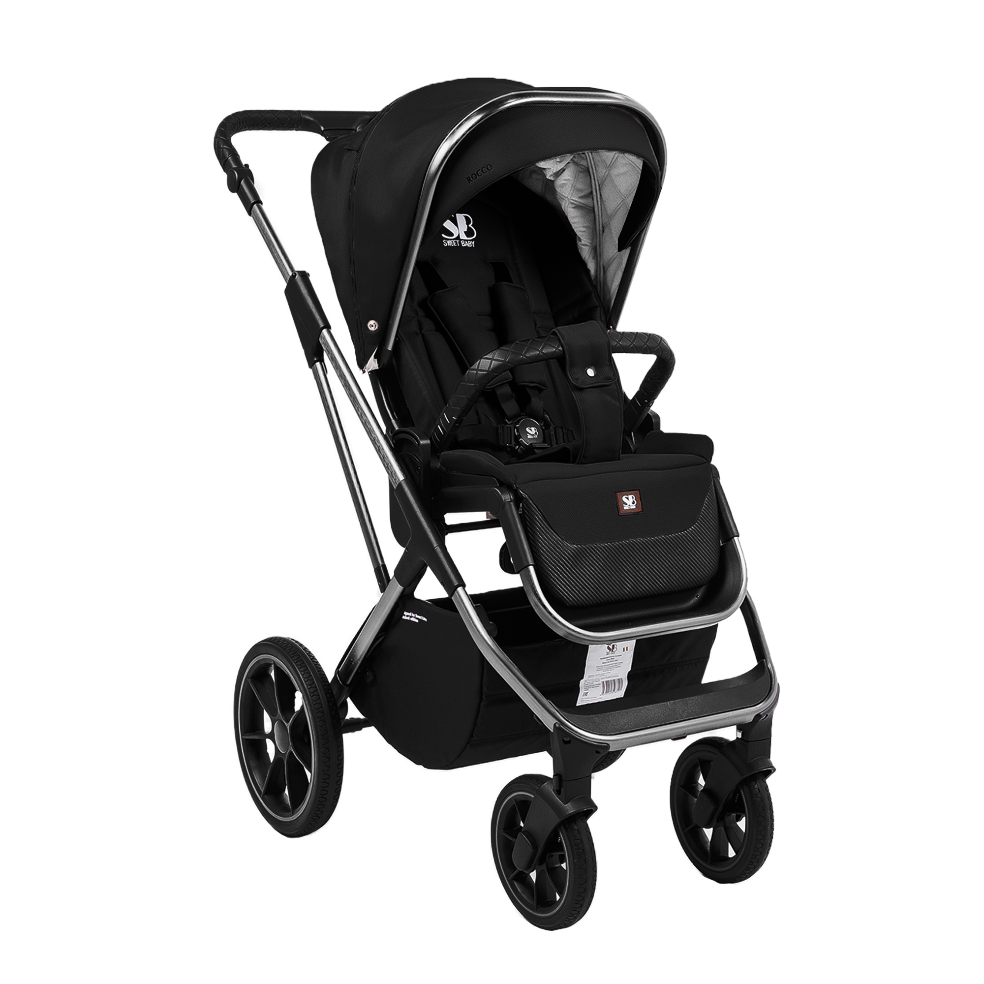 Коляска 2в1 Sweet Baby Rocco Black черный - фото 28