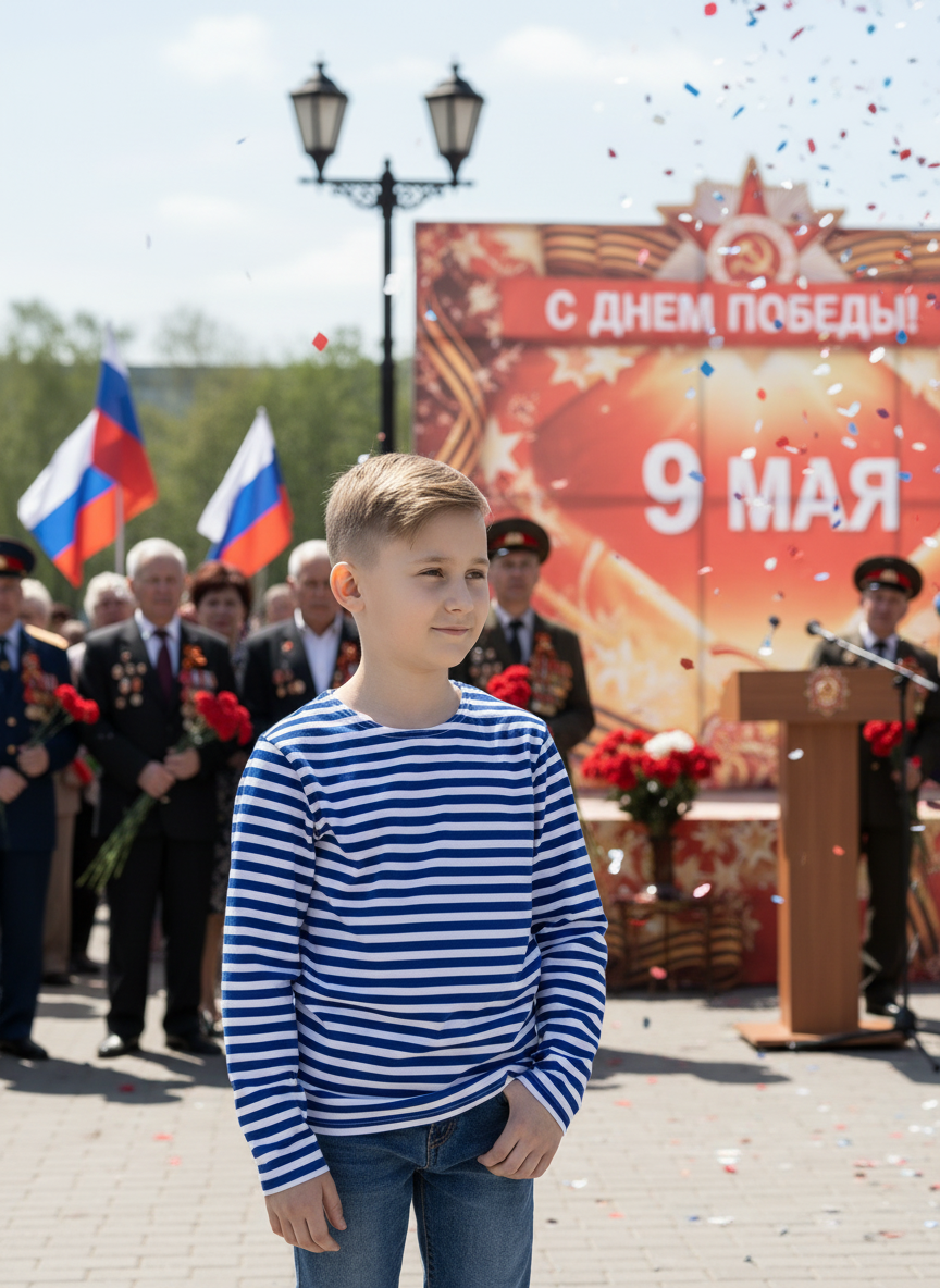 Лонгслив Утенок 516 василек полоска - фото 2