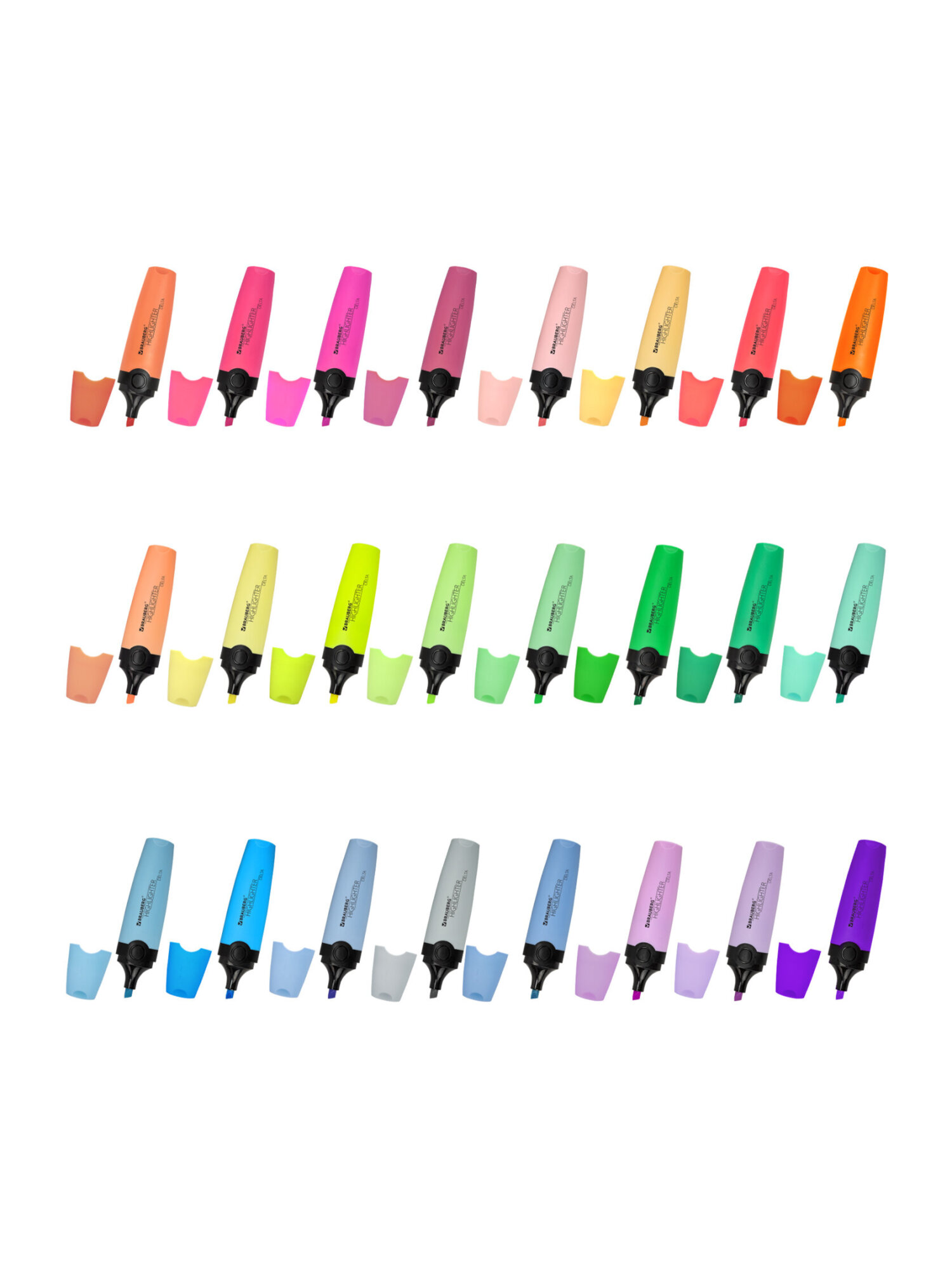 Текстовыделители Brauberg 24 шт. - фото 9