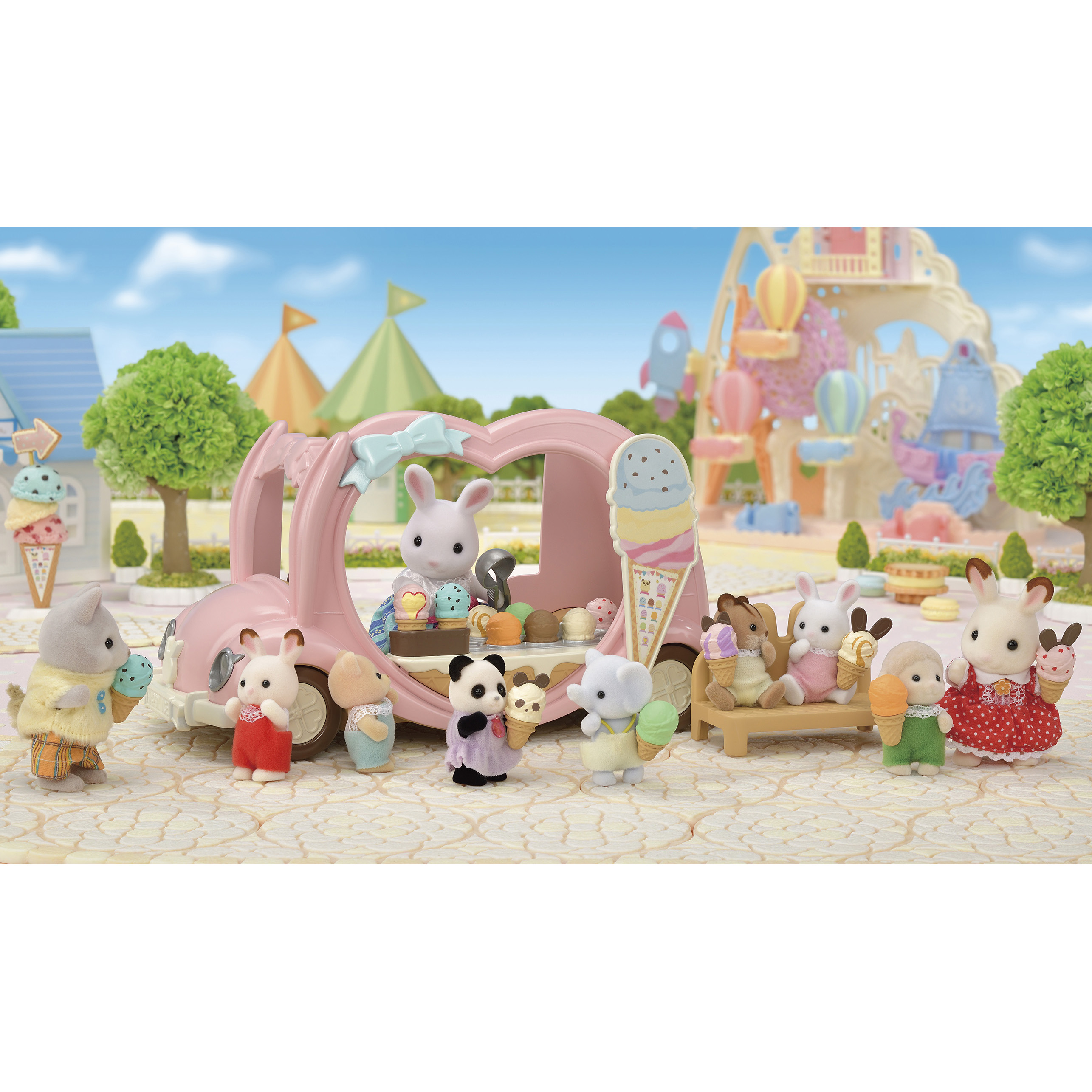 Игровой набор Sylvanian Families Фургончик с мороженым 5651 - фото 6
