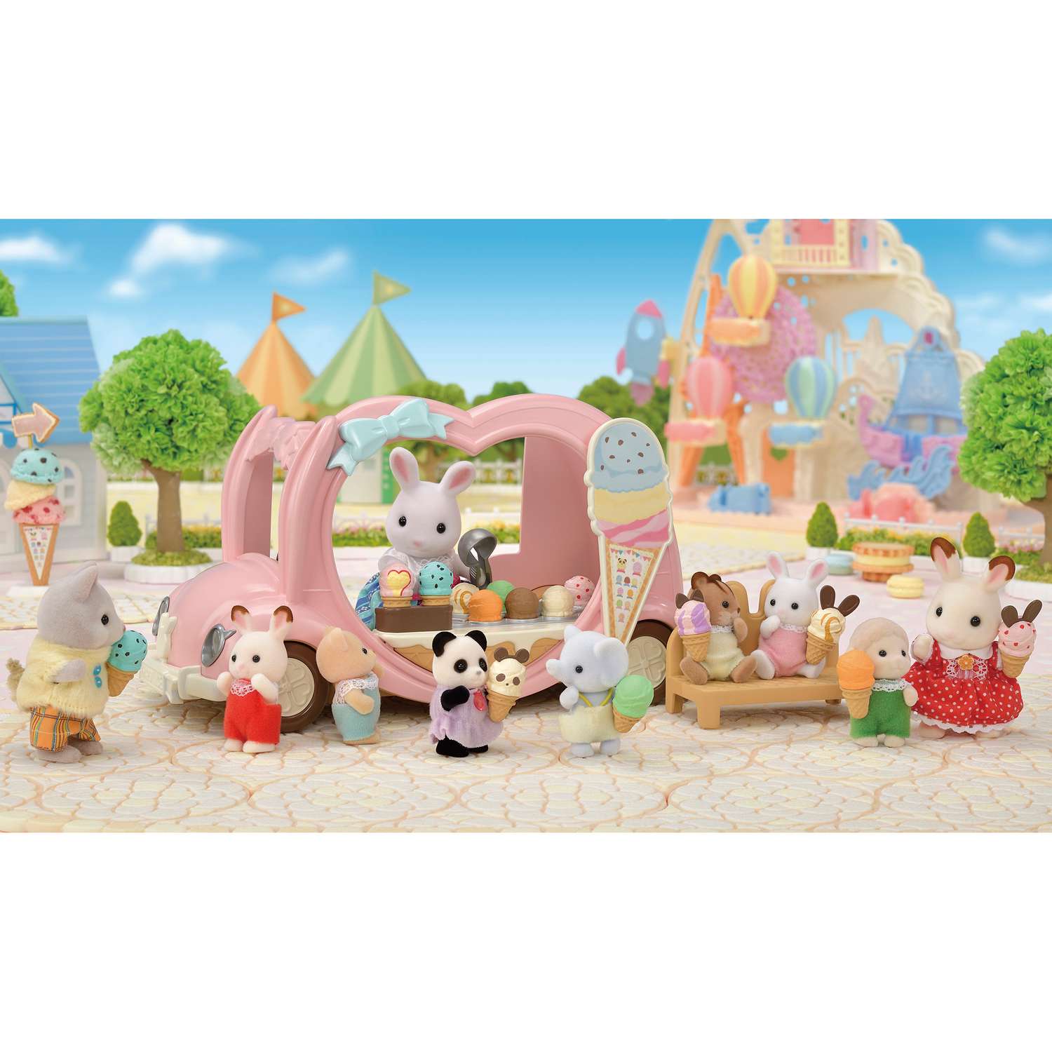 Игровой набор Sylvanian Families Фургончик с мороженым 5651 - фото 6