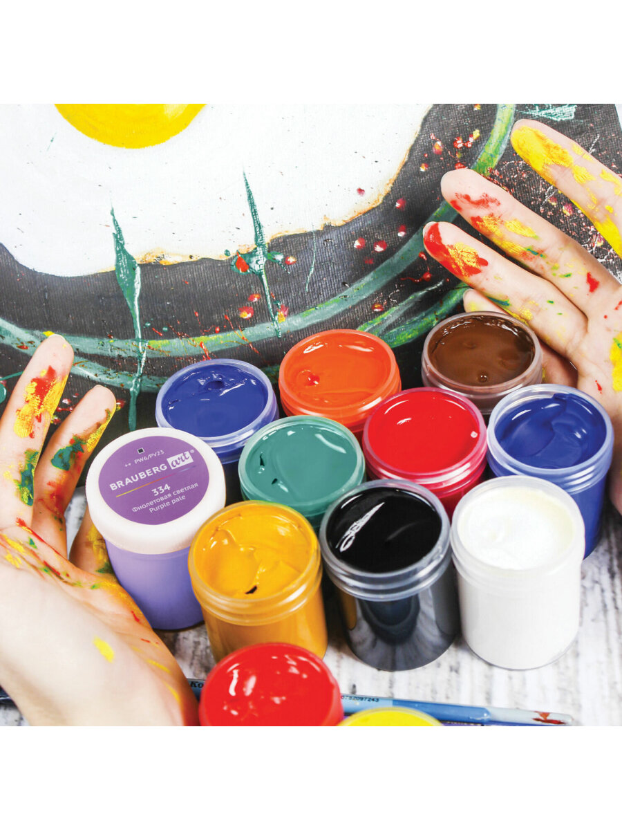 Краски гуашь Brauberg 12 цв. - фото 18