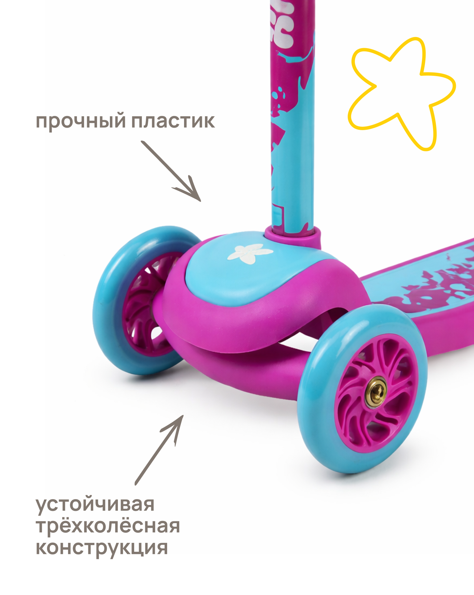 Самокат Kreiss трехколесный - фото 9