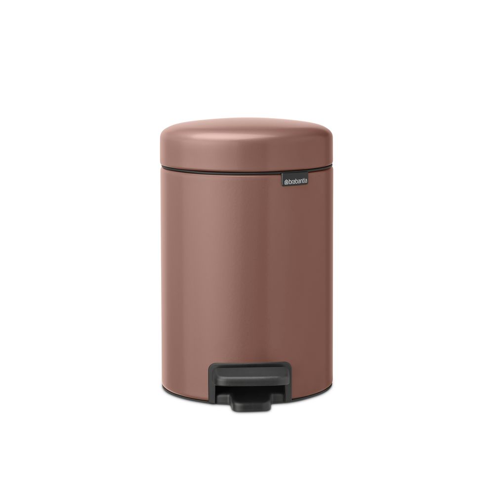 Бак мусорный Brabantia NewIcon с педалью светло-коричневый 3л 233968 - фото 1