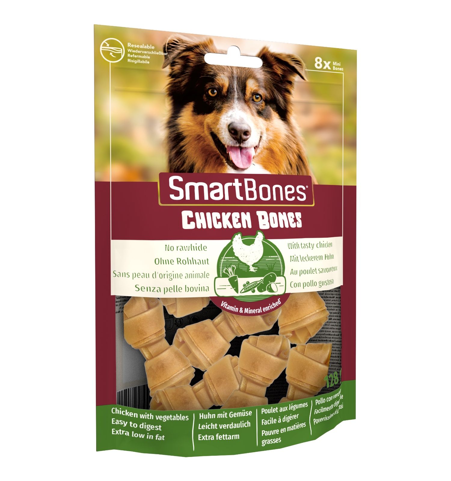 Лакомство для собак косточки Smart Bones куриные мини 8шт - фото 3