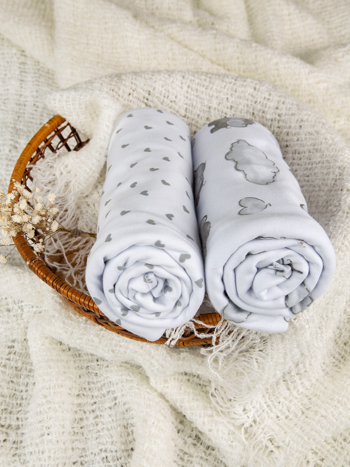 Пелёнка inlovery трикотаж 85х100 см 2 шт. - фото 11