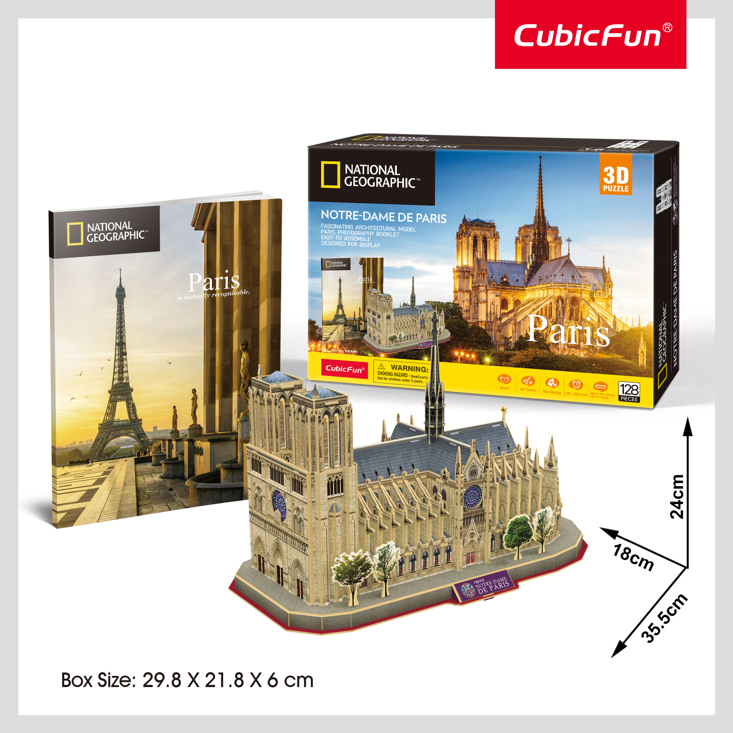 Пазл CubicFun Нотр-Дам-де-Пари 128 дет 3D - фото 8