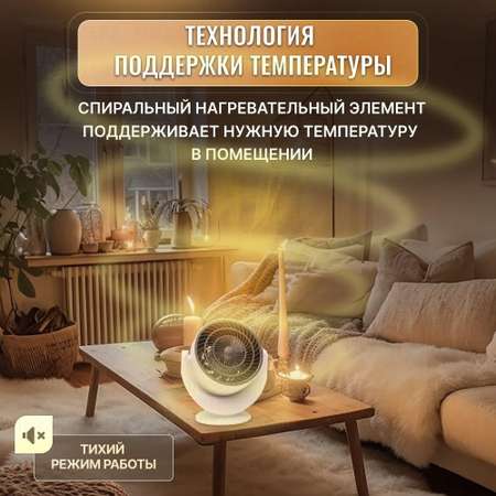 Обогреватель тепловентилятор 1800 Вт CASTLELADY для дома электрический