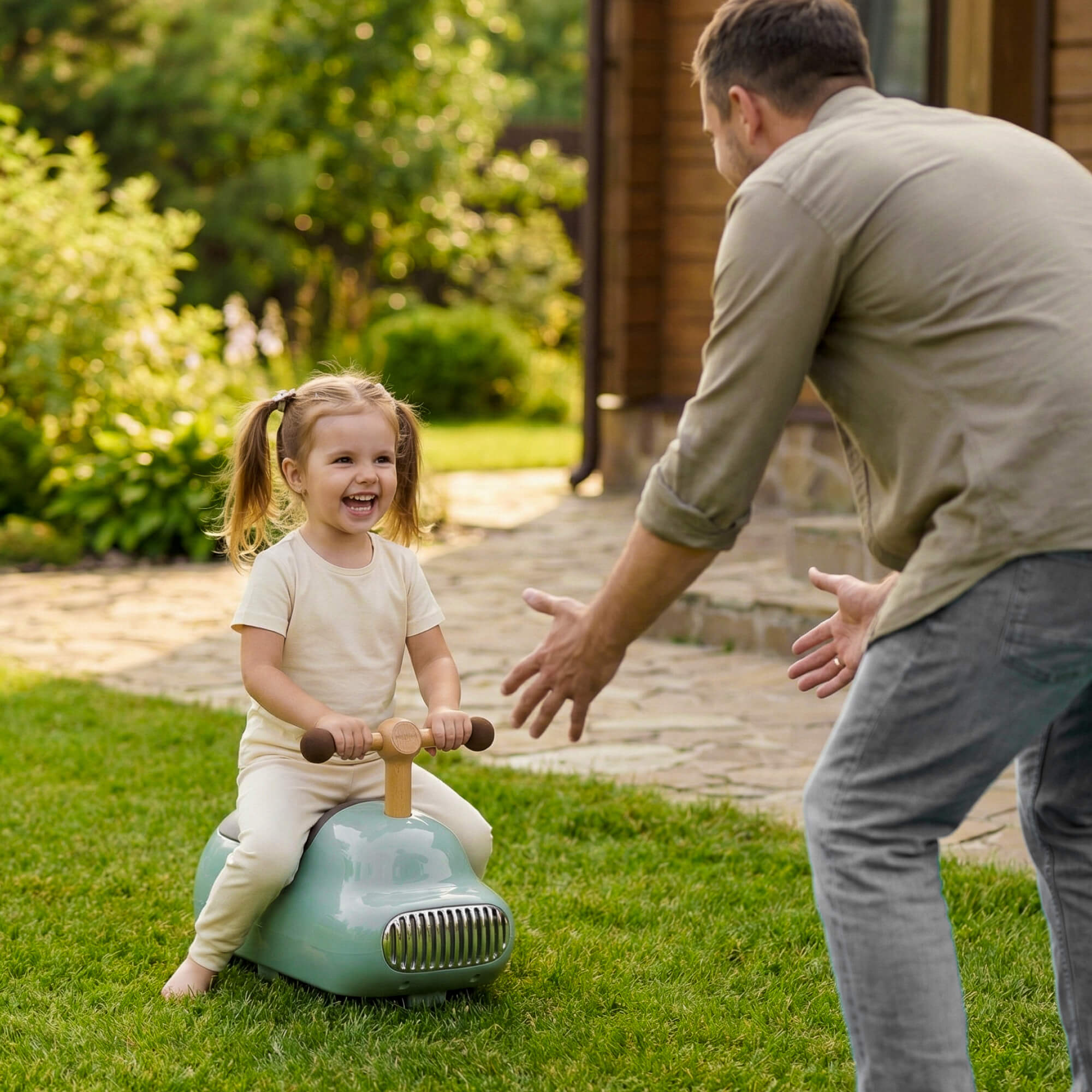 Пушкар UNIX Kids каталка детская бибикар зеленый - фото 16