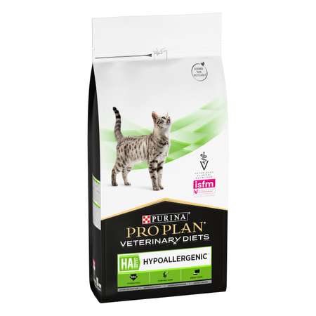 Корм для кошек и котят Purina Pro Plan Veterinary diets HA St/Ox Hypoallergenic гипоаллергенный диетический для снижения пищевой непереносимости сухой 1.3кг