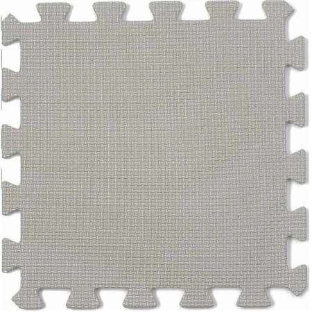 Коврик пазл детский WellMat Серый 30x30x1 см 9 шт. с окантовкой игровой развивающий для ползания