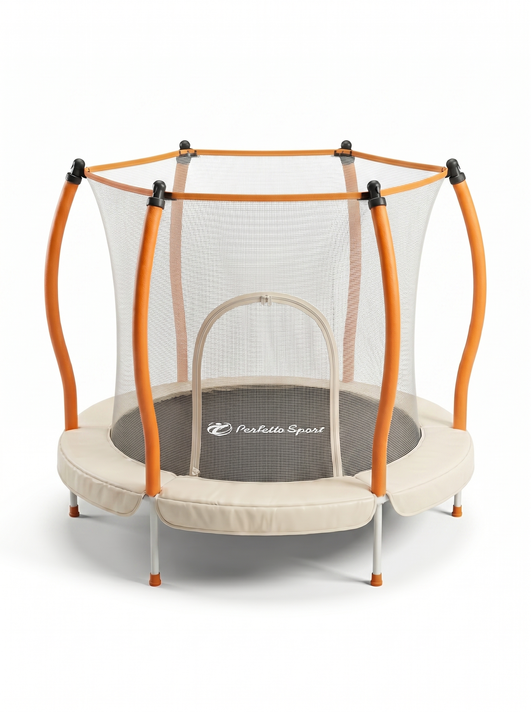 Батут с защитной сеткой Perfetto Sport ZEFIRO 5ft диаметром 1,4 м оранжевый - фото 8