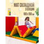 Мат Perfetto Sport № 4 (100х150х10 см) складной красно-жёлтый