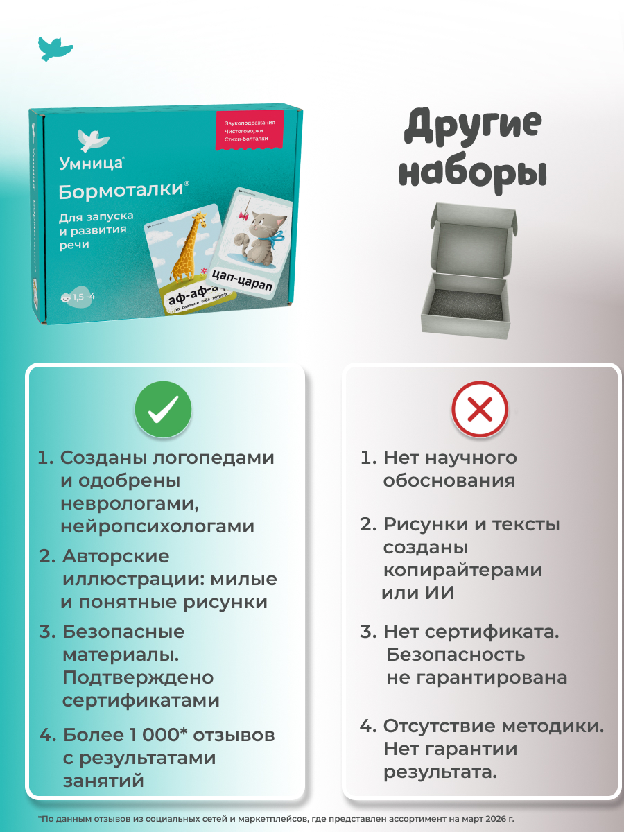 Бормоталки 1,5+ Умницa Логопедические карточки для запуска и развития речи - фото 10