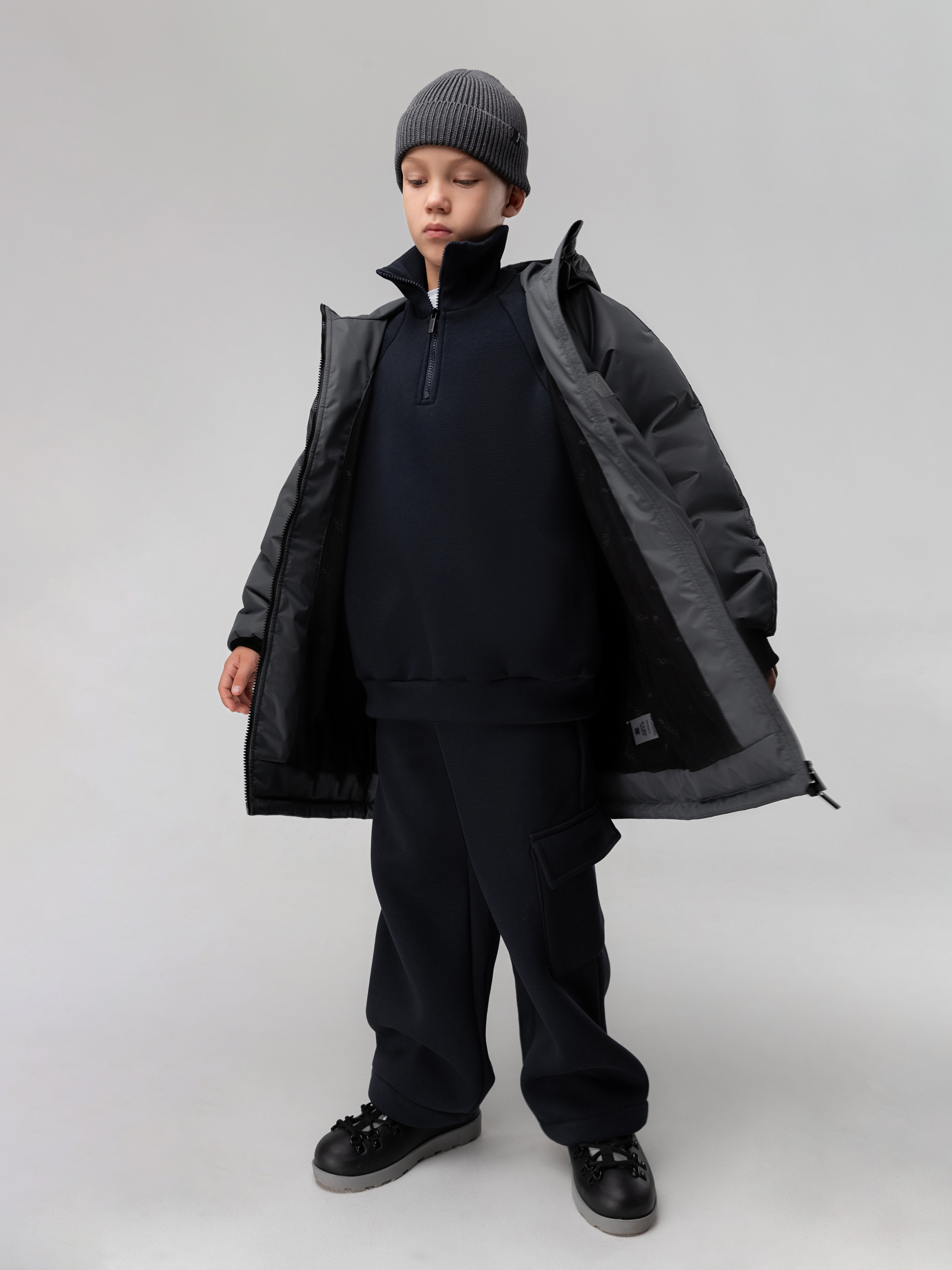 Пальто Bodo 49-10U_темно-серый - фото 7