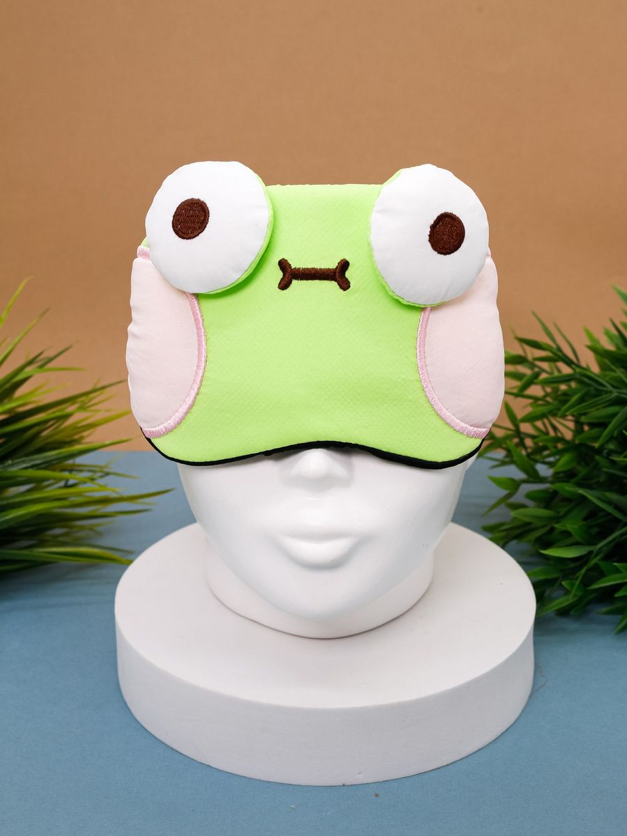 Маска для сна iLikeGift Head frog зеленый Гелевый вкладыш - фото 7