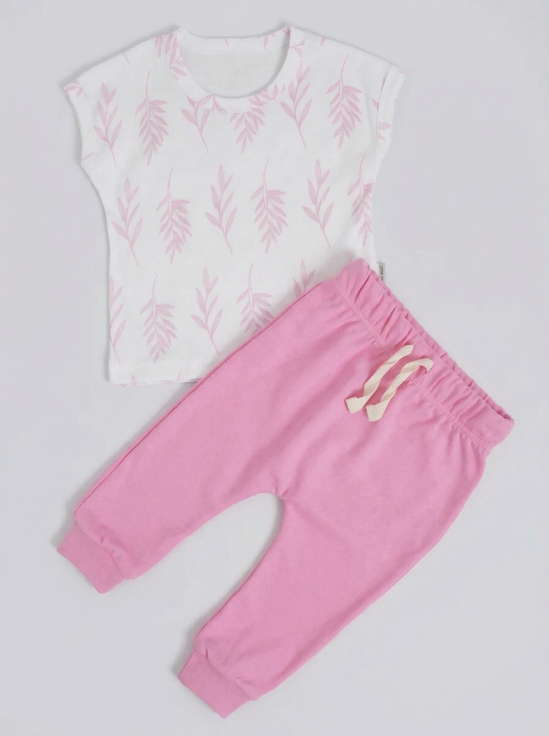 Костюм Супер Пупс нбр/фут/штан/розовыйветочки - фото 1