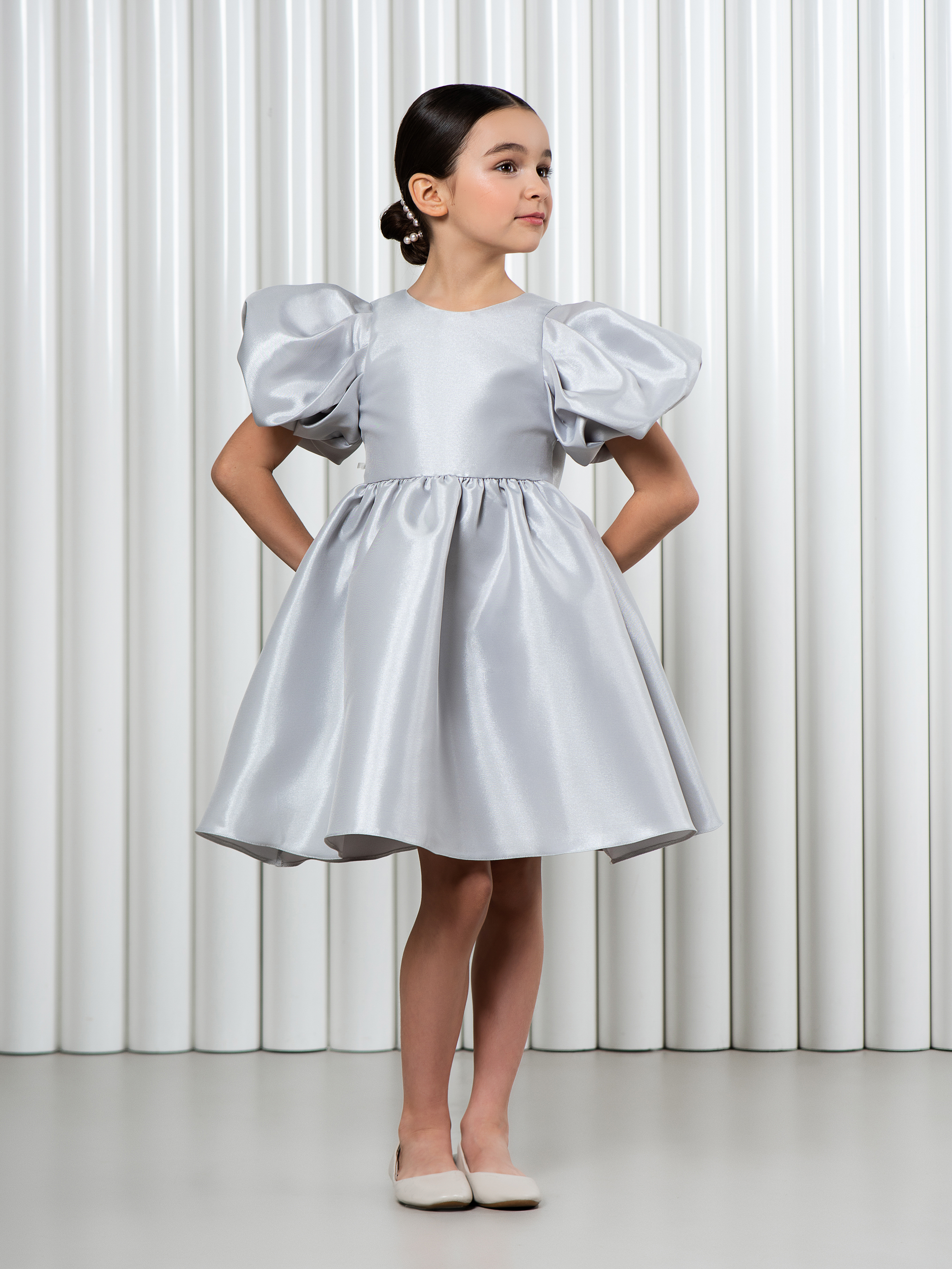 Платье LisaWeta D-143 серый - фото 5