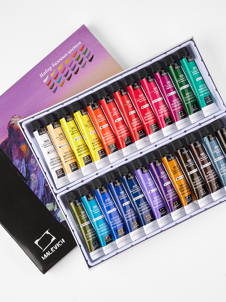 Краски акриловые Малевичъ 24 цв. - фото 19