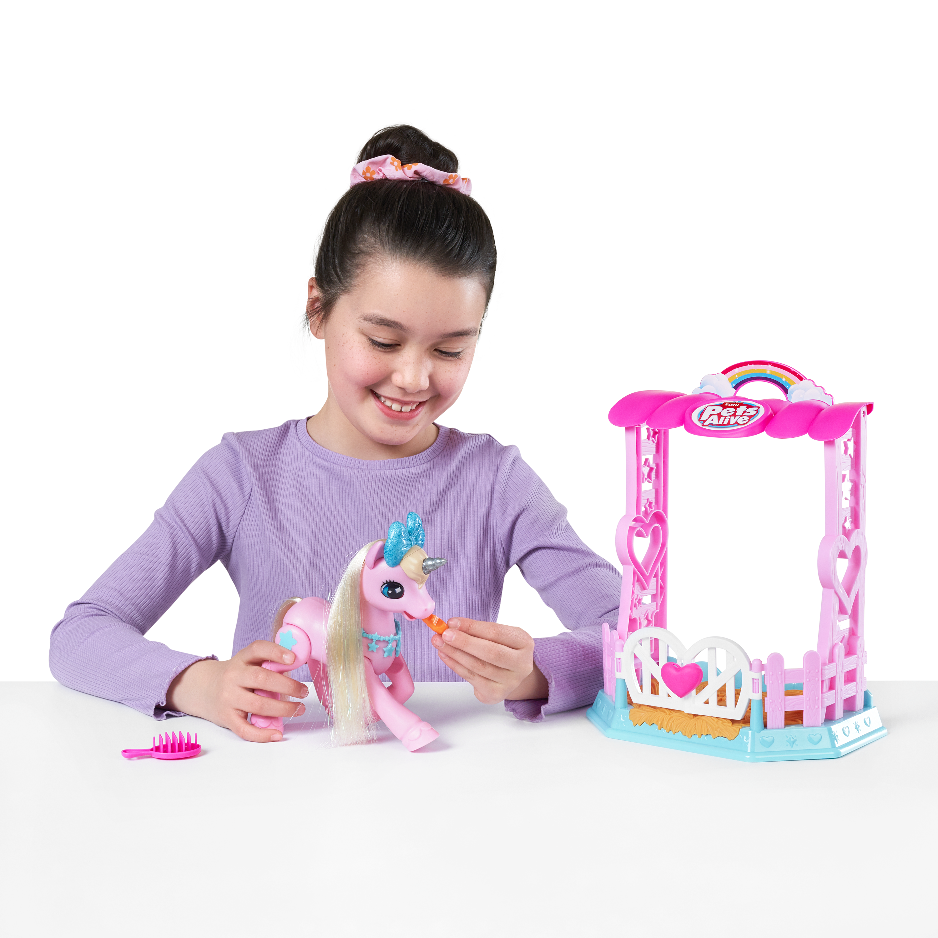 Игровой набор Zuru Pets Alive Единорог со светом и звуком - фото 4