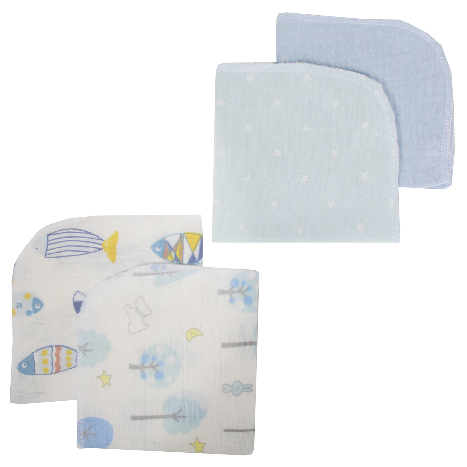 Платок Babyton 4 шт. в ассортименте - фото 1