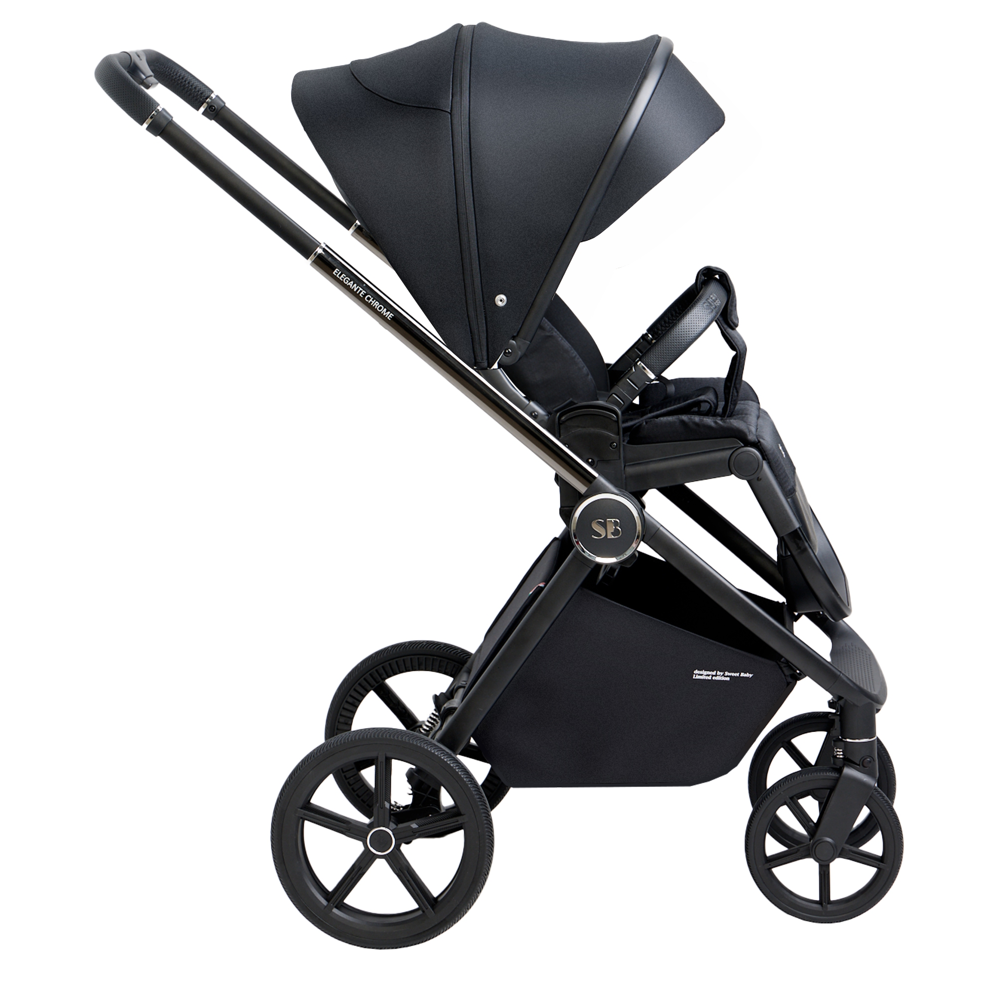 Коляска 3в1 Sweet Baby Elegante Chrome Black черный - фото 32
