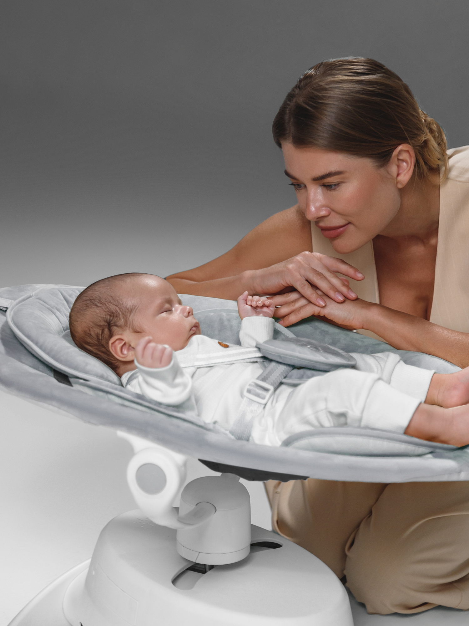 Качели Amarobaby Smart swing серый - фото 8