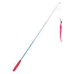 Игрушка для кошек Barbaks Дразнилка-червячок на пластиковой удочке 43см