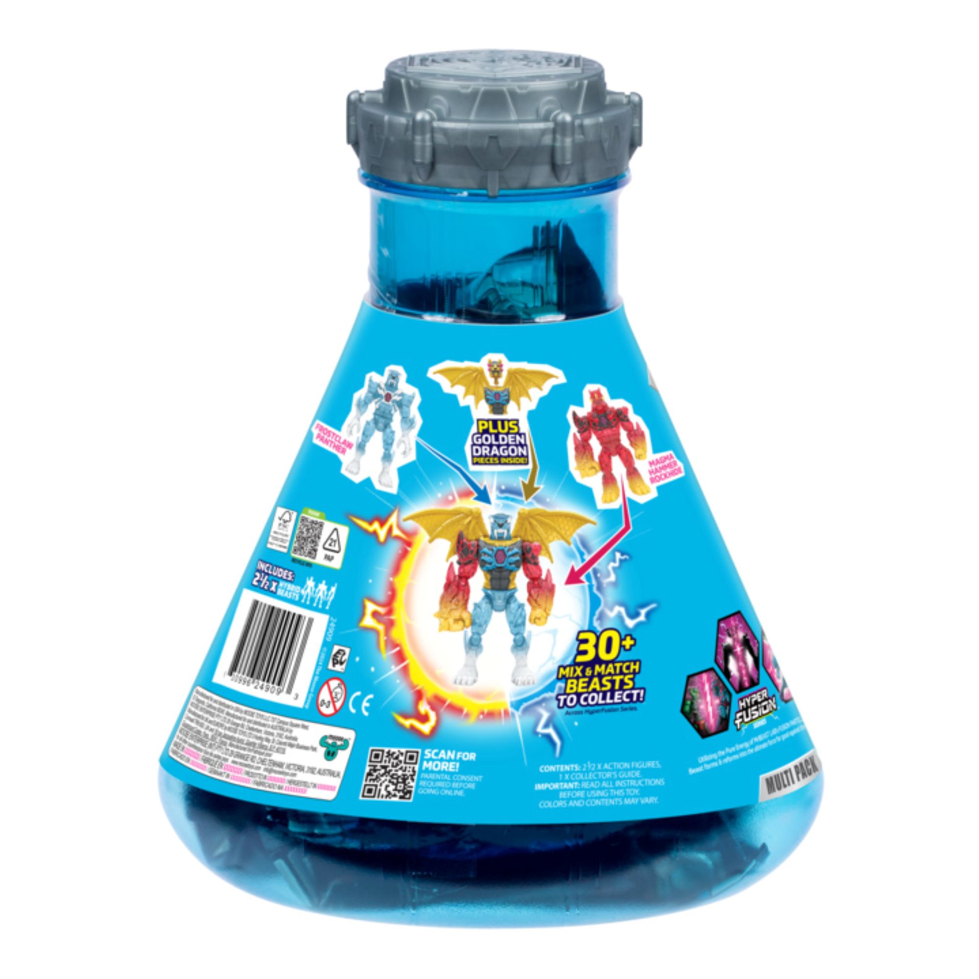 Игровой набор Moose MrBeast Огонь Лед дракон+2фиг - фото 3