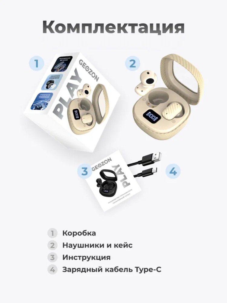 Наушники-вкладыши GEOZON G-S14BGE - фото 8