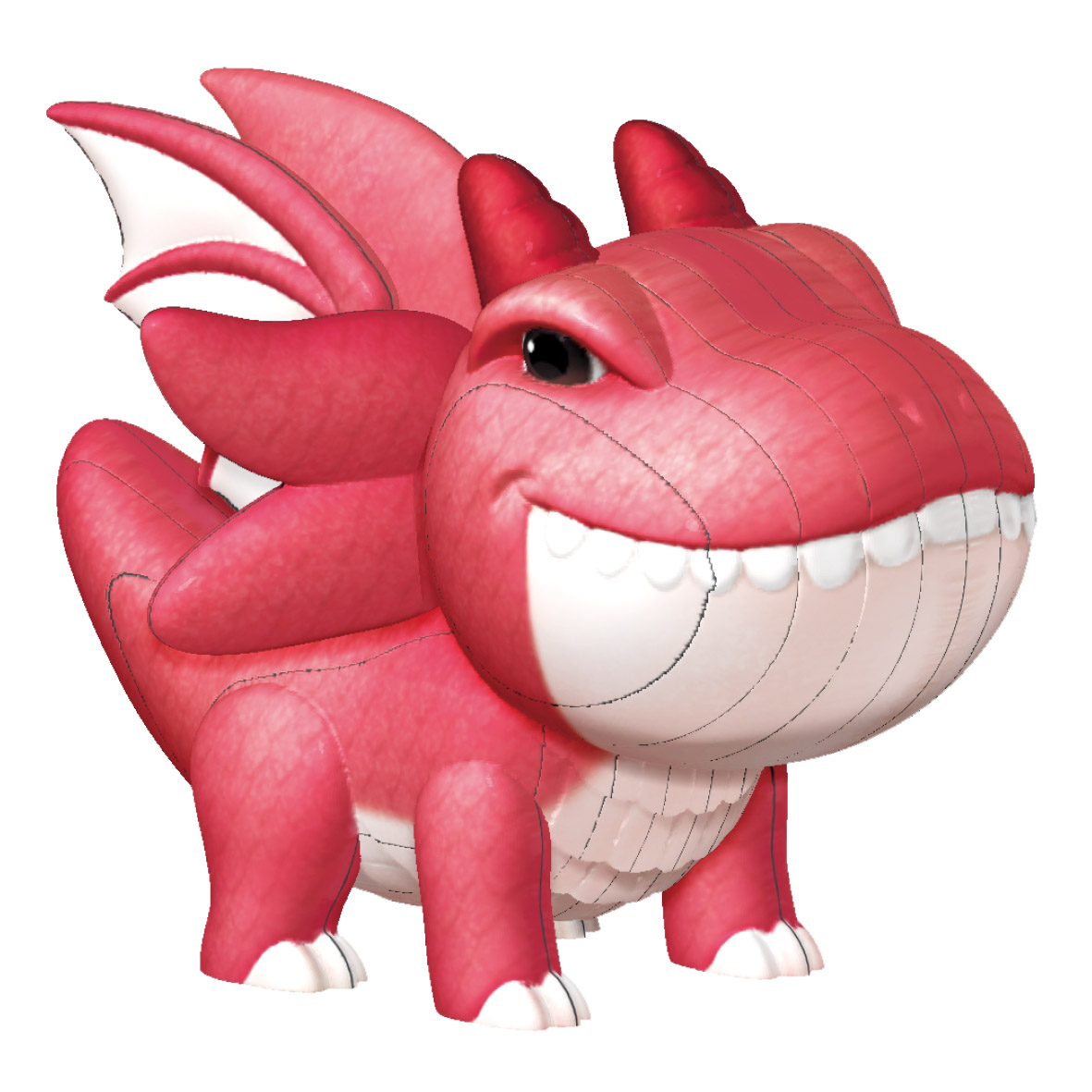 Конструктор СЛИПАРИКИ Красный огненный дракон 20 дет. - фото 3