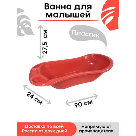 Ванна elfplast для купания детская Макси коралловая