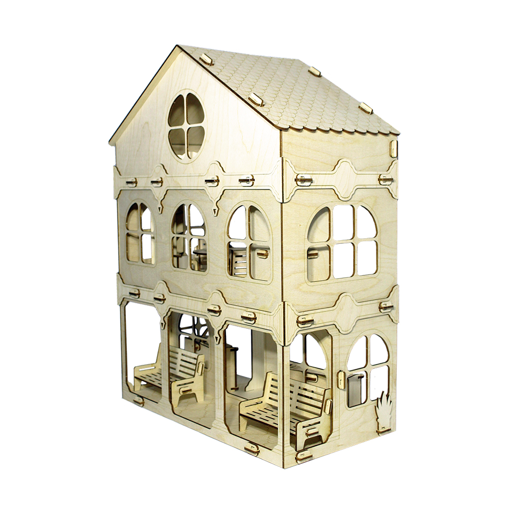 Домик для кукол ViromToys с мебелью ДФ0001 - фото 1