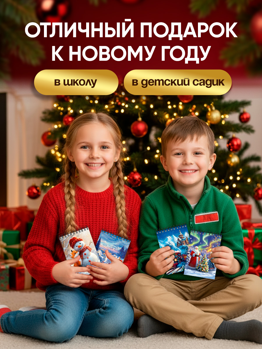 Блокнот Prof-Press Новогодние открытки 32 лист. - фото 6