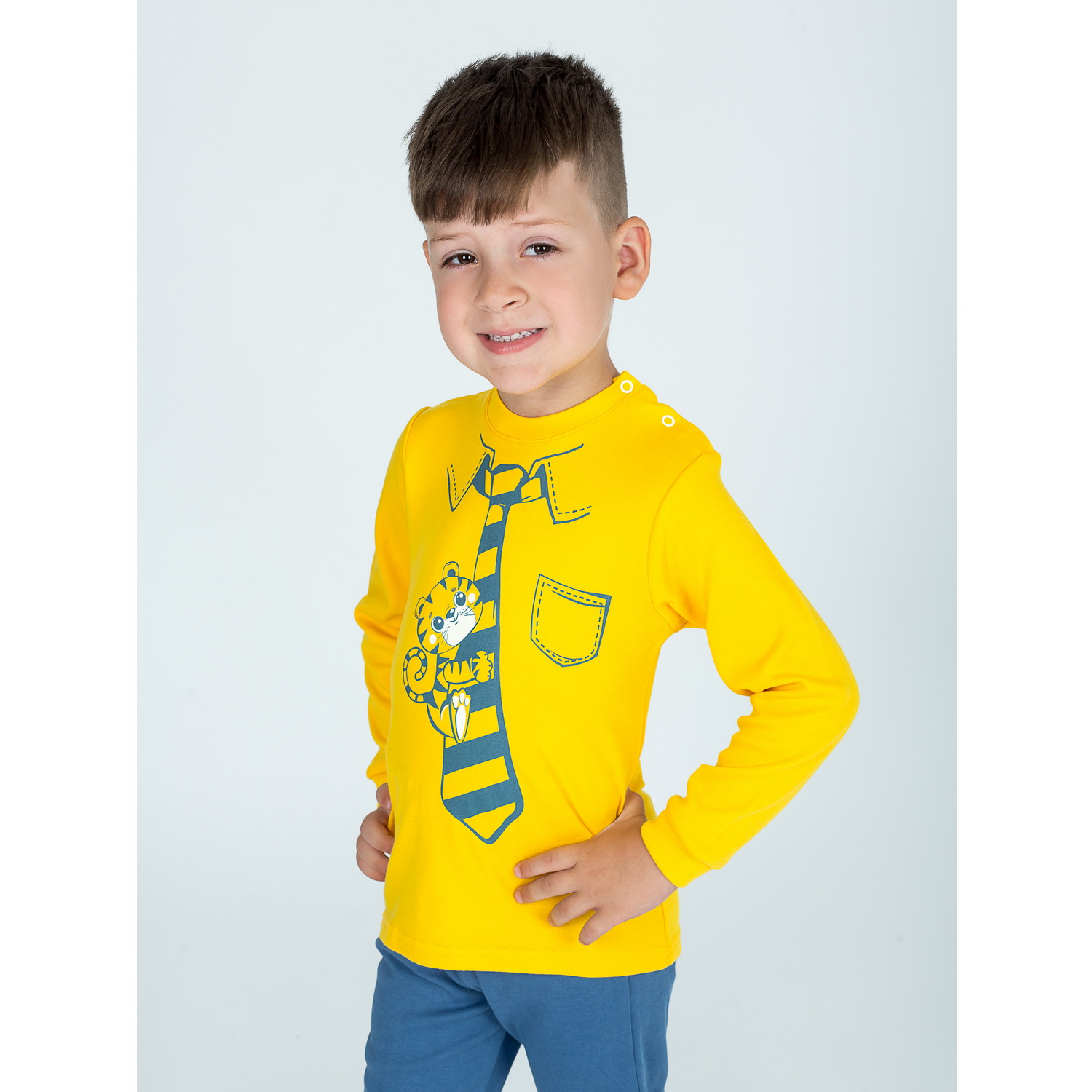 Комплект KiMMi Baby Кб-1308752/1 желтый джинс тигренок - фото 6