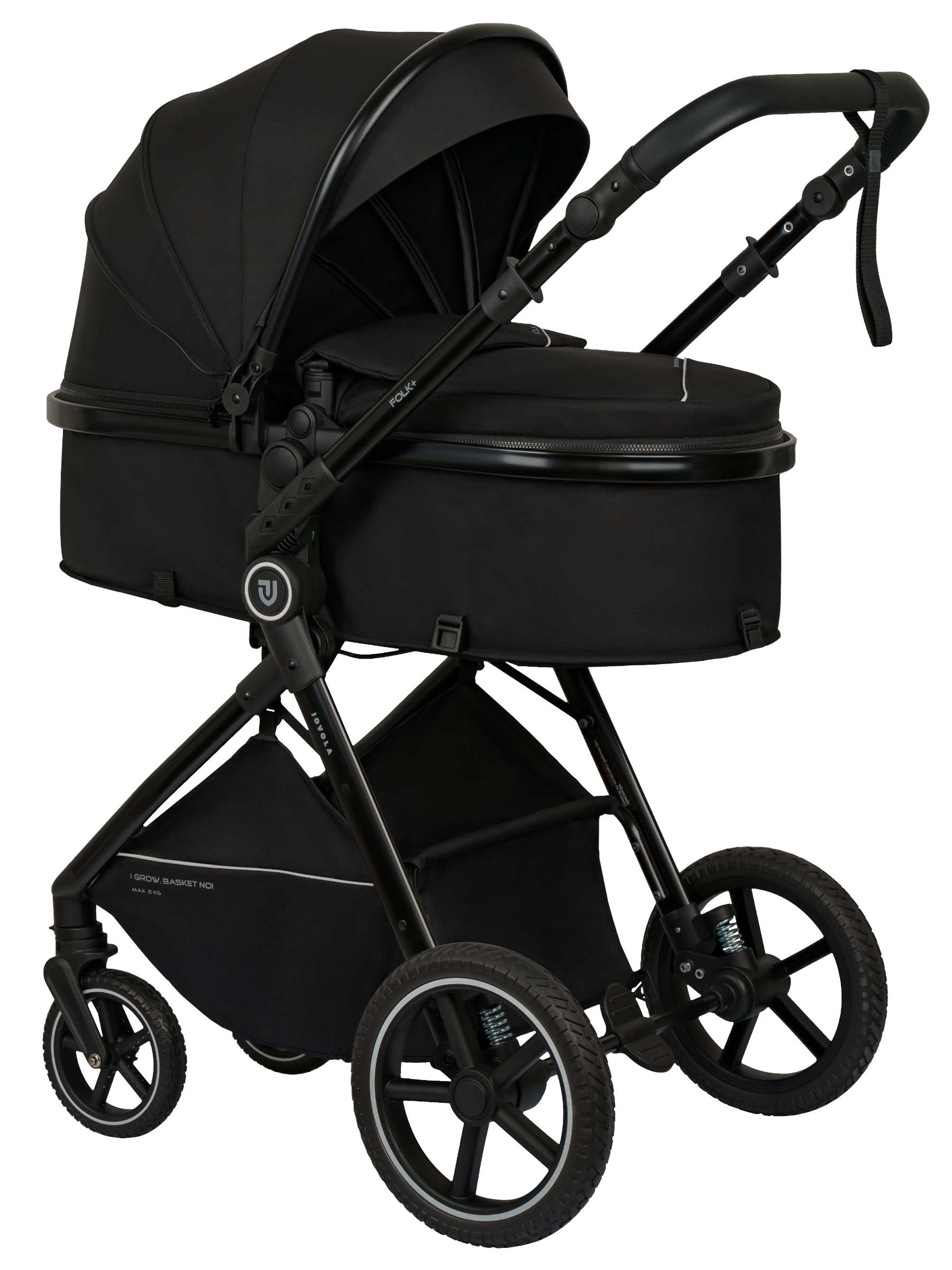 Коляска трансформер JOVOLA Folk+ 3в1 черный - фото 14