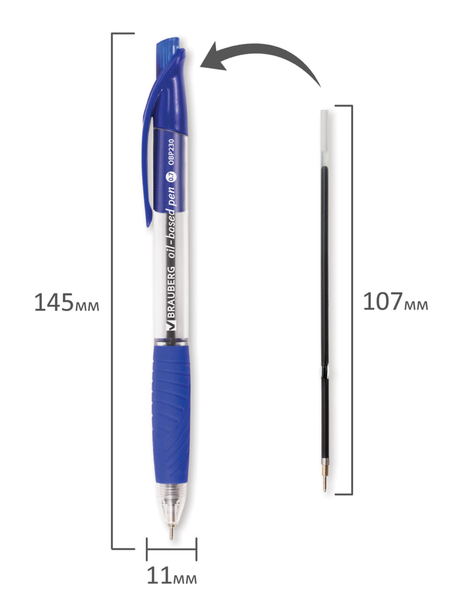 Ручка шариковая Brauberg 12 шт. - фото 12