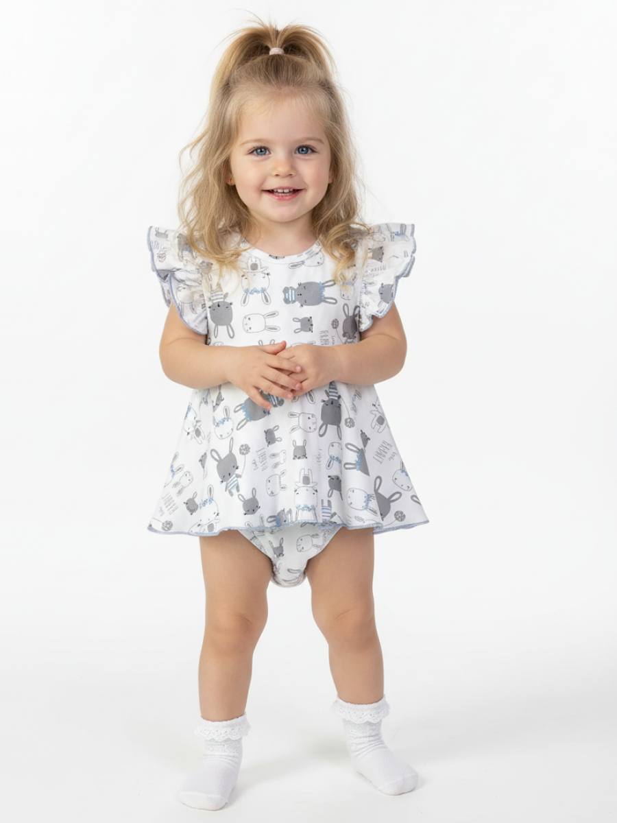 Боди VEDDI 079к-21-голубой/зайка - фото 1